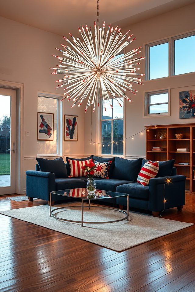 vibrant starburst patriotic lighting