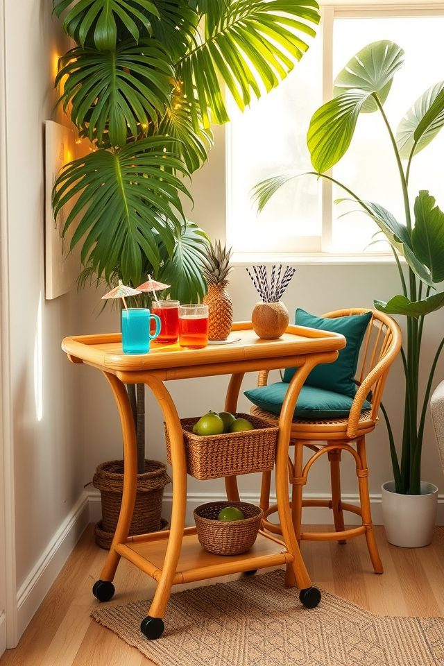 vibrant tiki bar nook