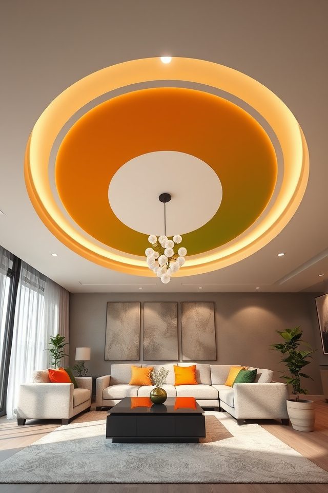 vibrant tricolor circular focal