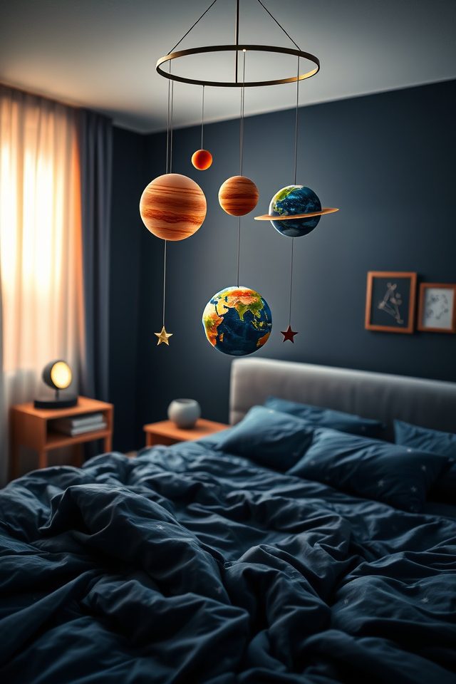 whimsical solar system mobile