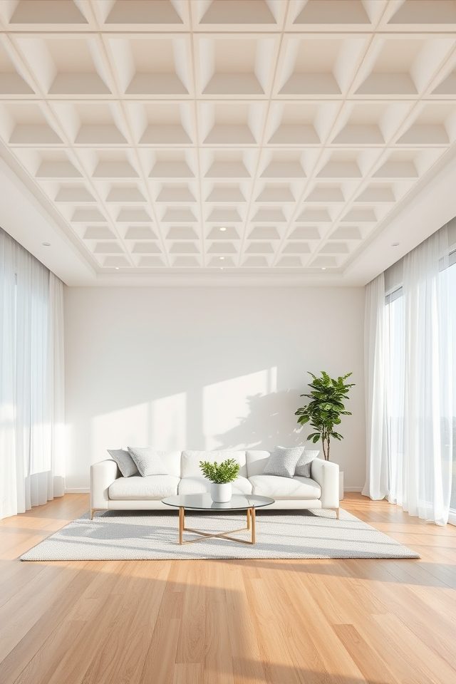 white minimalist grid style