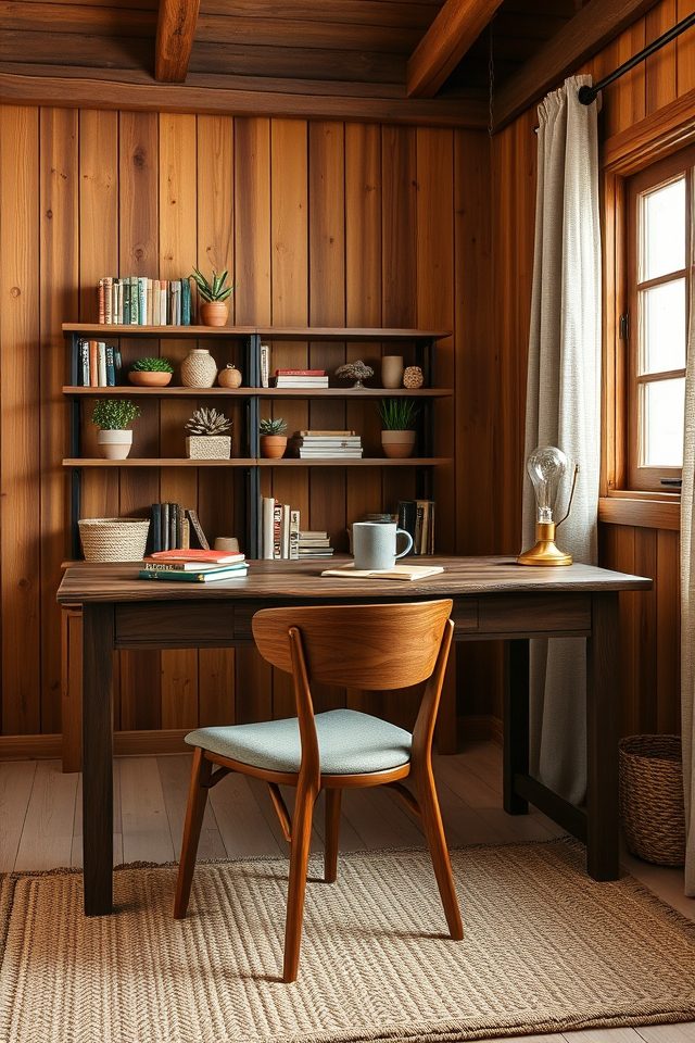 wooden elements rustic retreat