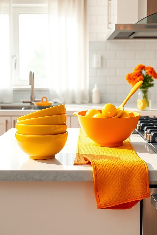 yellow orange accent pieces