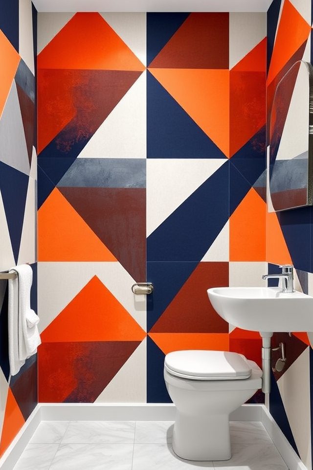 bold geometric bathroom design