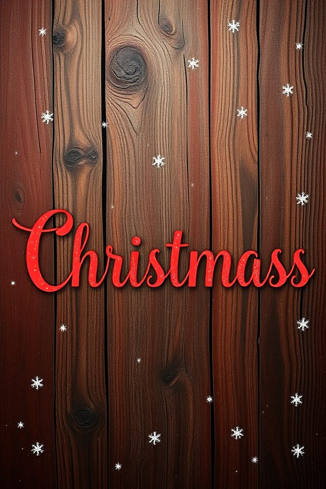 cozy rustic christmas typography