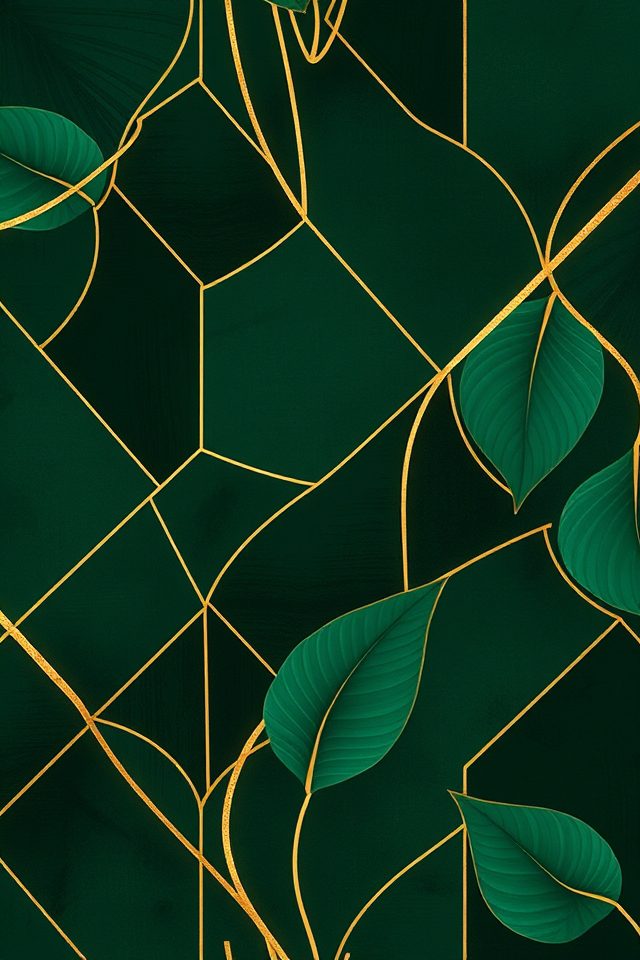 elegant green and gold