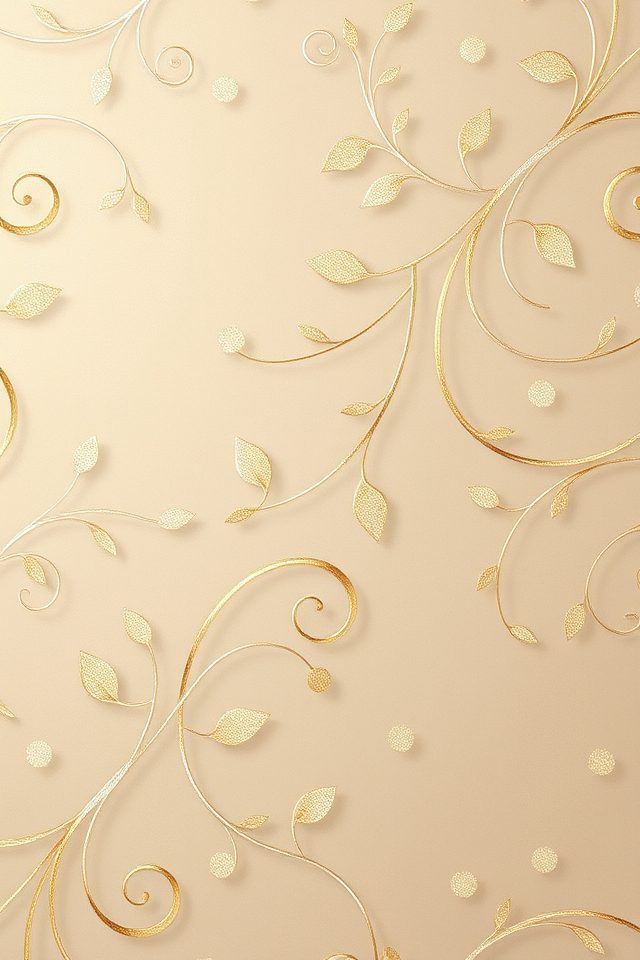 elegant metallic wallpaper accents