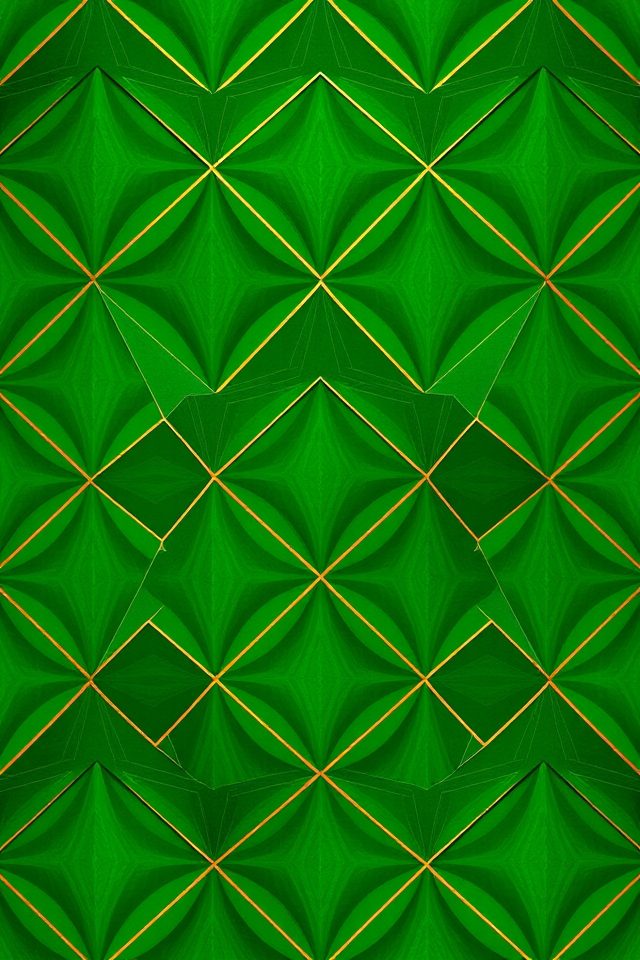 emerald green geometric elegance
