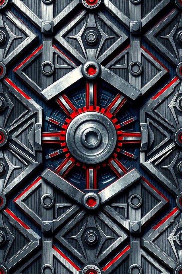 engine inspired geometric wallpaper