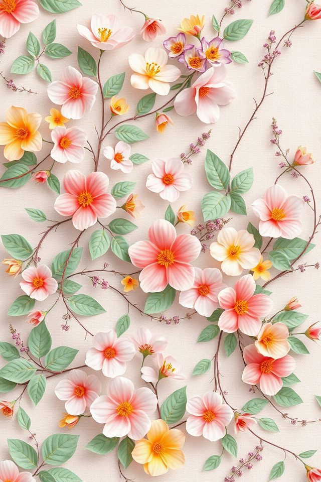 floral wallpaper for decor