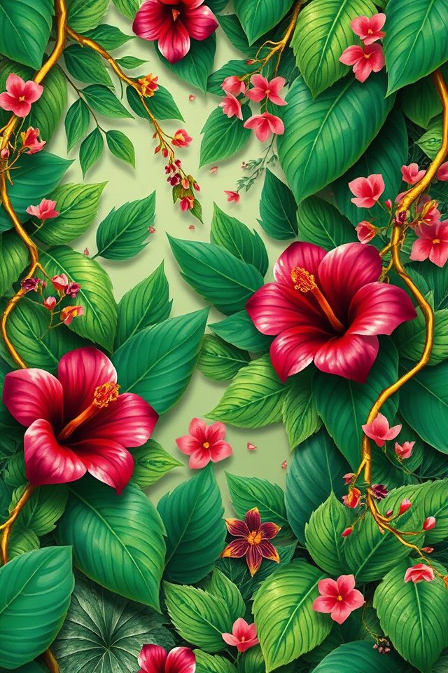 lush botanical wallpaper designs