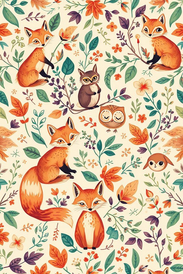 playful animal wallpaper decor