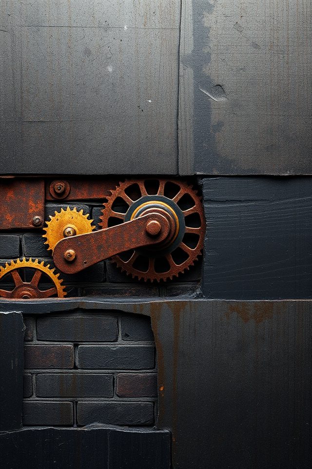 rugged industrial wallpaper designs