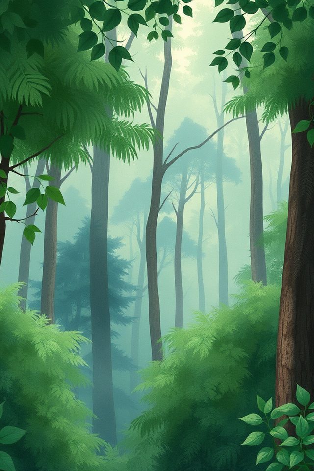 serene study environment murals