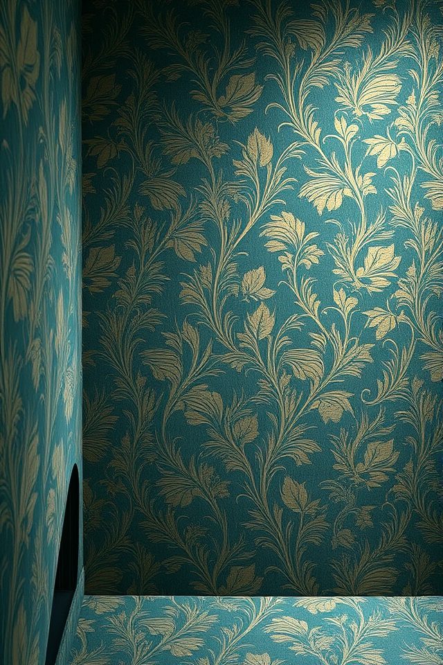 textured wallpaper adds depth