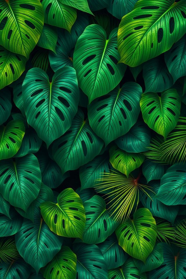 tropical leaves bedroom oasis