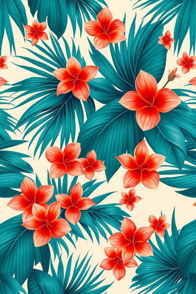 tropical prints create ambiance