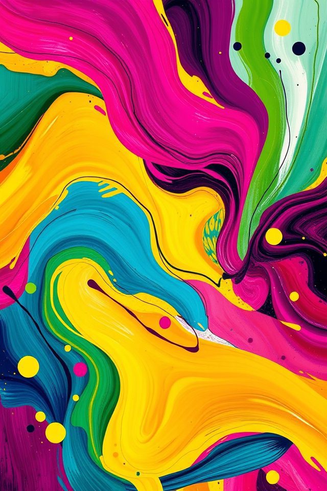 vibrant abstract art friendship