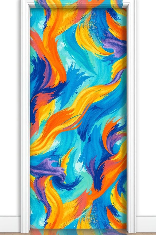vibrant artistic door transformation