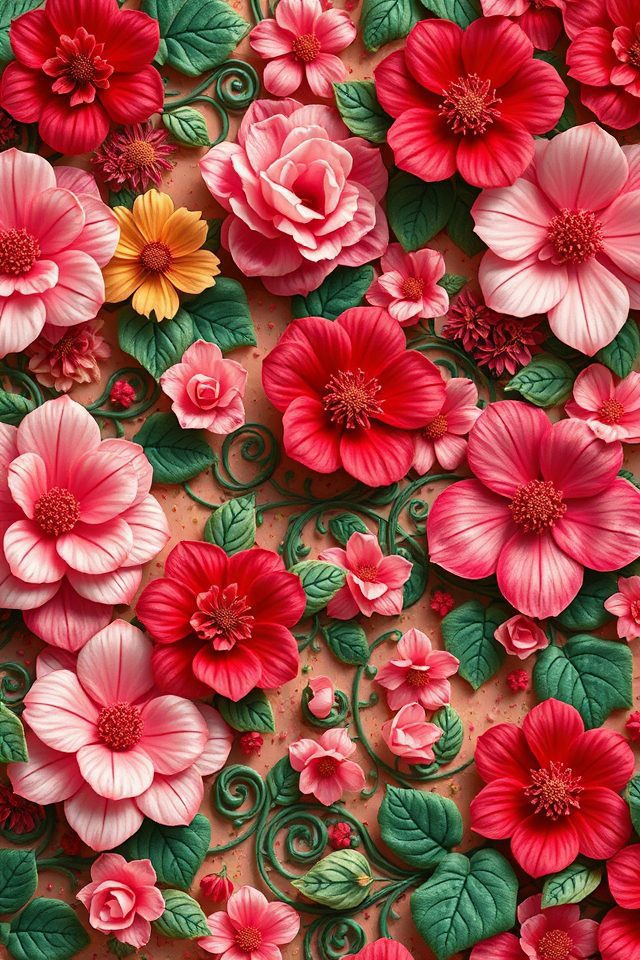 vibrant floral artistic expression
