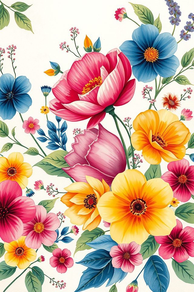 vibrant floral classroom decor