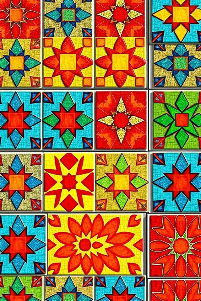 vibrant geometric mosaic designs