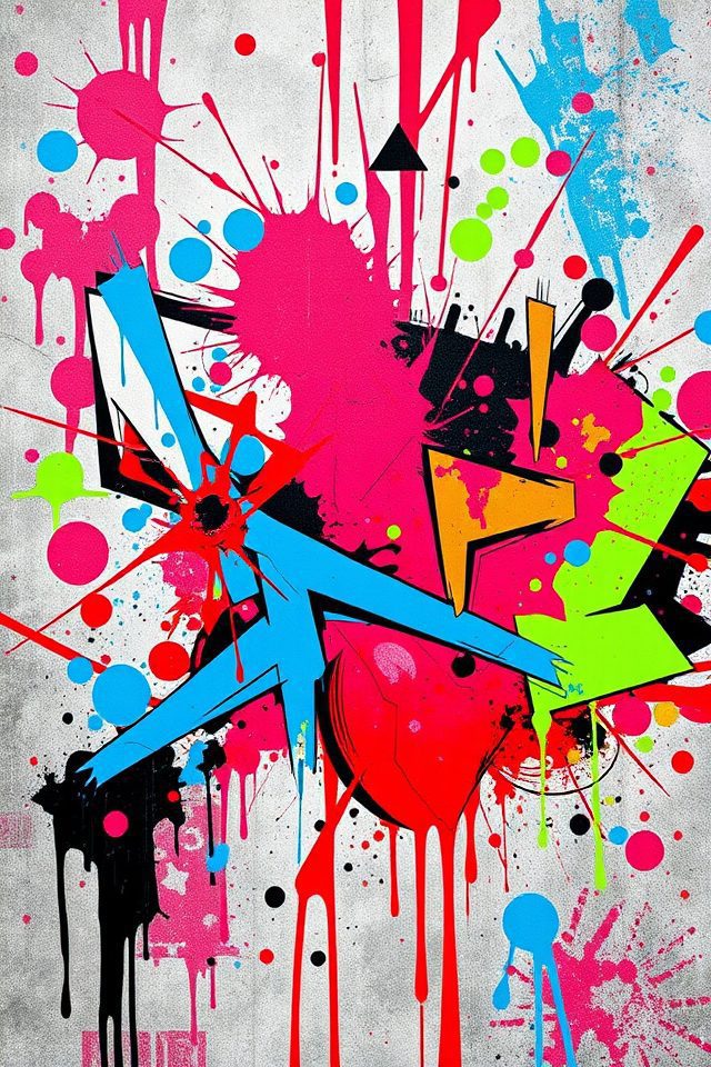 vibrant urban graffiti wallpaper