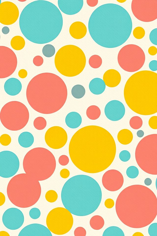 vibrant whimsical polka dots
