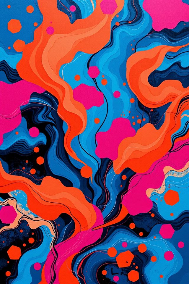 vivid geometric abstract wallpapers
