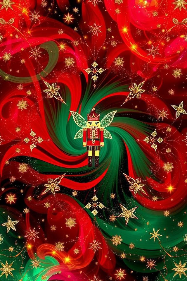 whimsical holiday themed wallpaper