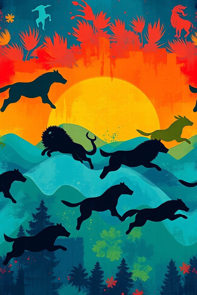 wild animal action wallpapers