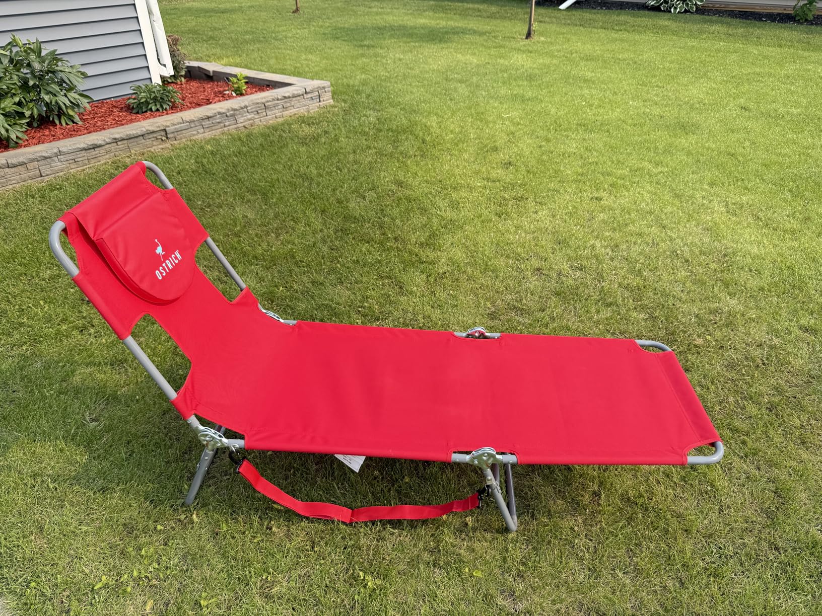 Ostrich the Original Chaise 72 x 22 Inch Lounge Portable Reclining Lounger, Outdoor Patio, Beach, Lawn, Camping, or Pool Tanning Chair, Aqua customer photo 1