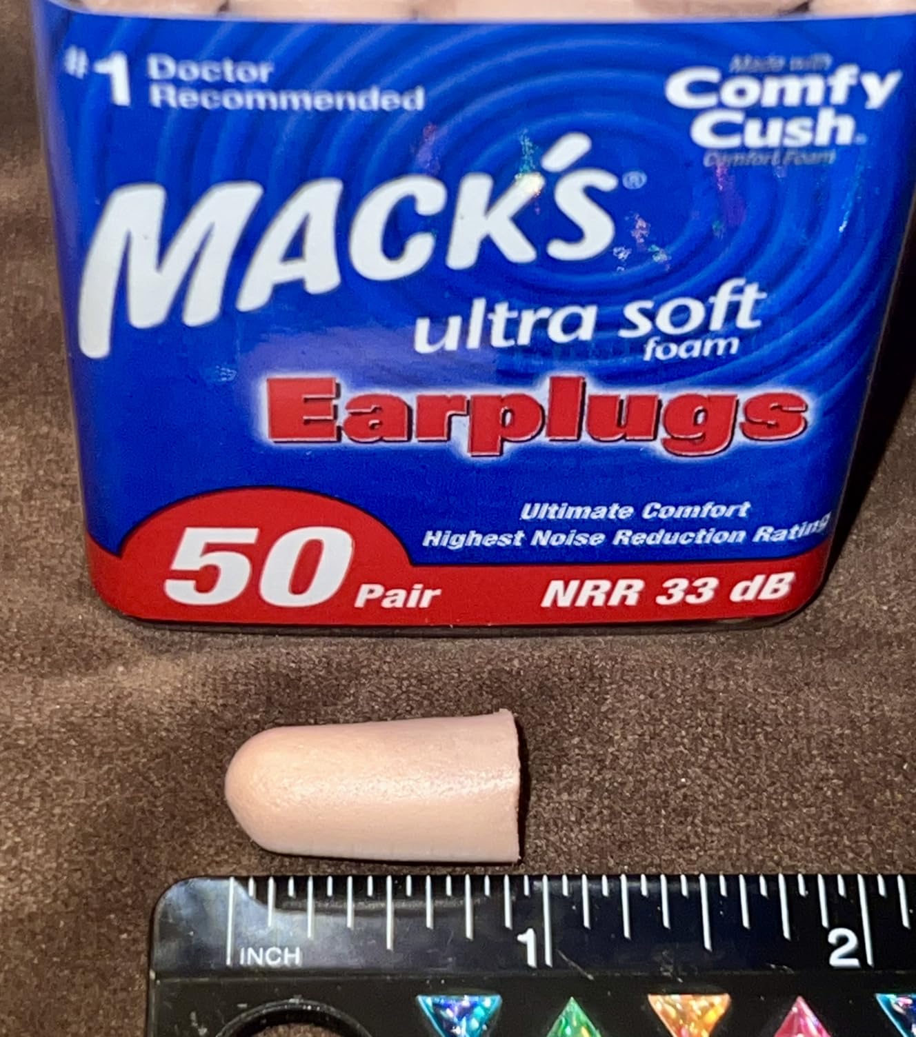 Mack's Ultra Soft Foam Earplugs, 50 Pair - 33dB Highest NRR, Comfortable Ear Plugs for Sleeping, Snoring, Travel, Concerts, Studying, Loud Noise, Work | Made in USA customer photo 2