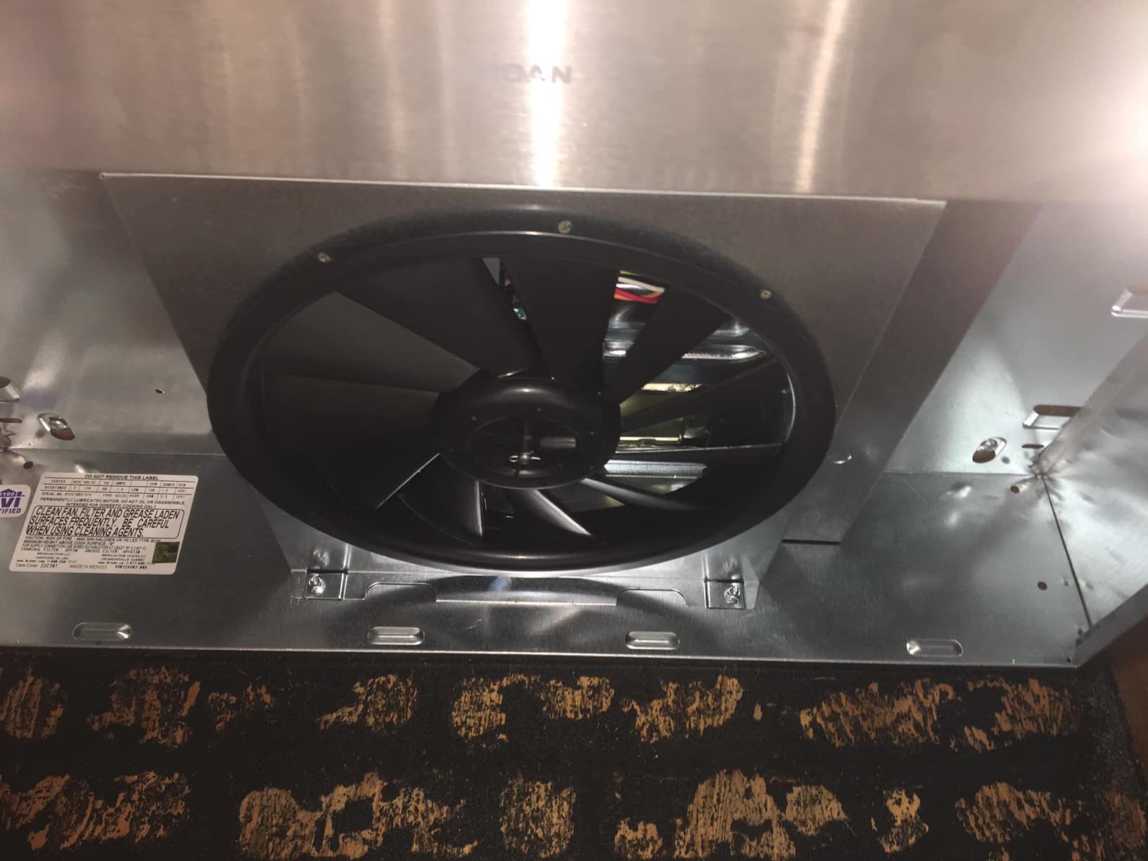 Broan-NuTone BCSQ130SS Three-Speed Glacier Under-Cabinet Range Hood with LED Lights ADA Capable, 1.5 Sones, 375 Max Blower CFM, 30-Inch, Stainless Steel - Customer Photo 1