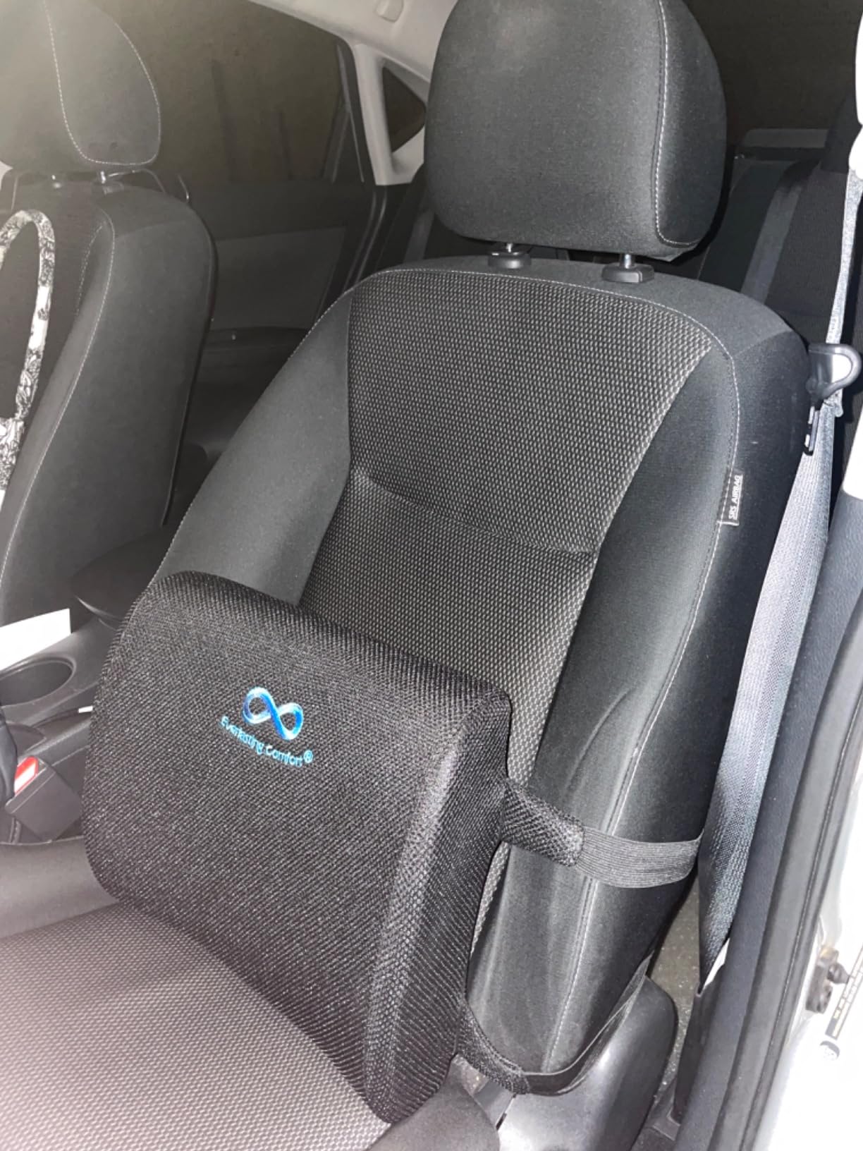 Everlasting Comfort The Original Lumbar Support Pillow for Office Chair - Improves Posture, Promotes Back Pain Relief - Superior Back Support for Gaming and Desk Chairs - Lumbar Pillow for Car, Couch customer photo 1