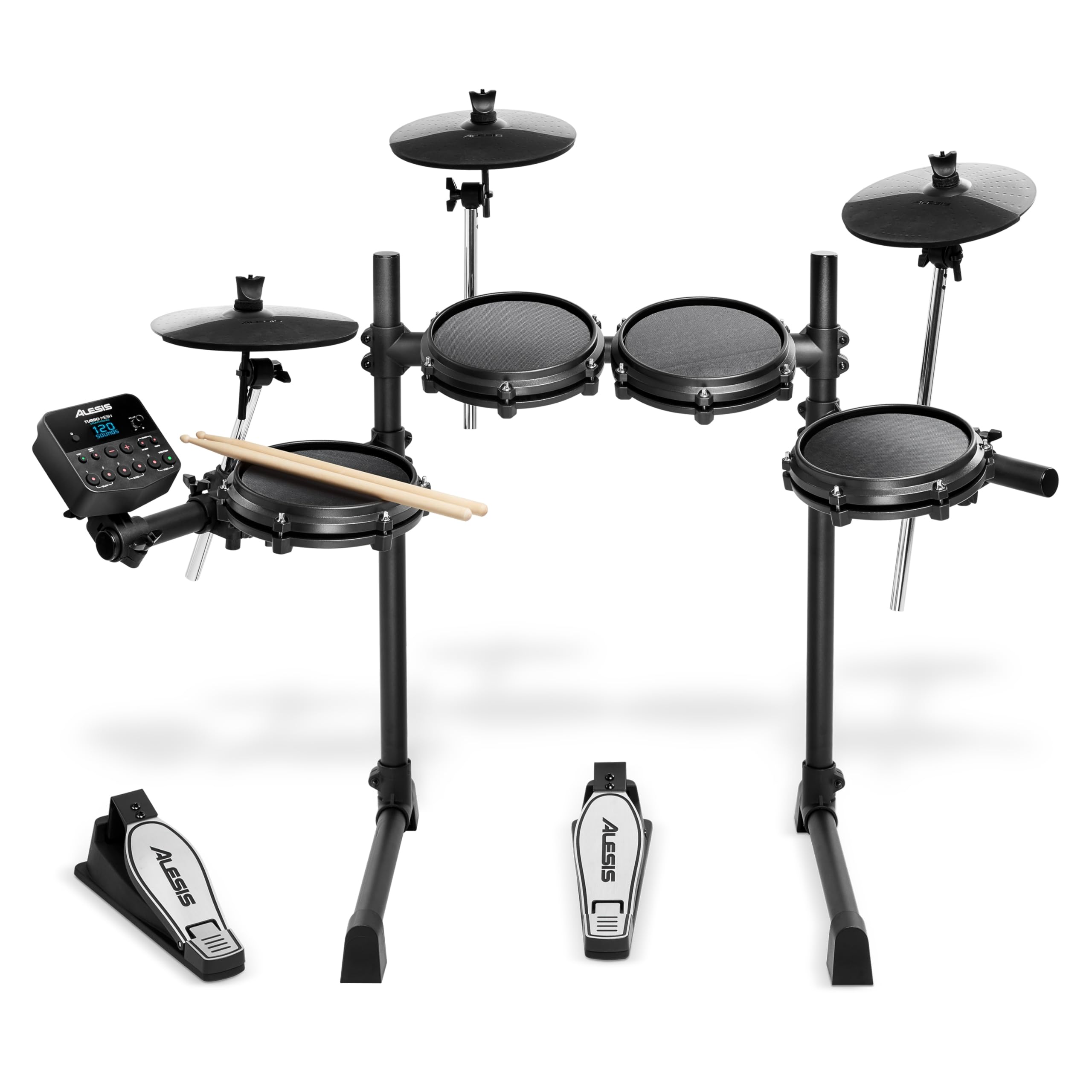 Alesis Turbo Mesh Kit – Electric Drum Set With 100+ Sounds, Quiet Mesh Drum Pads, Drum Sticks, Connection Cables, Drum Lessons - Customer Review Photo