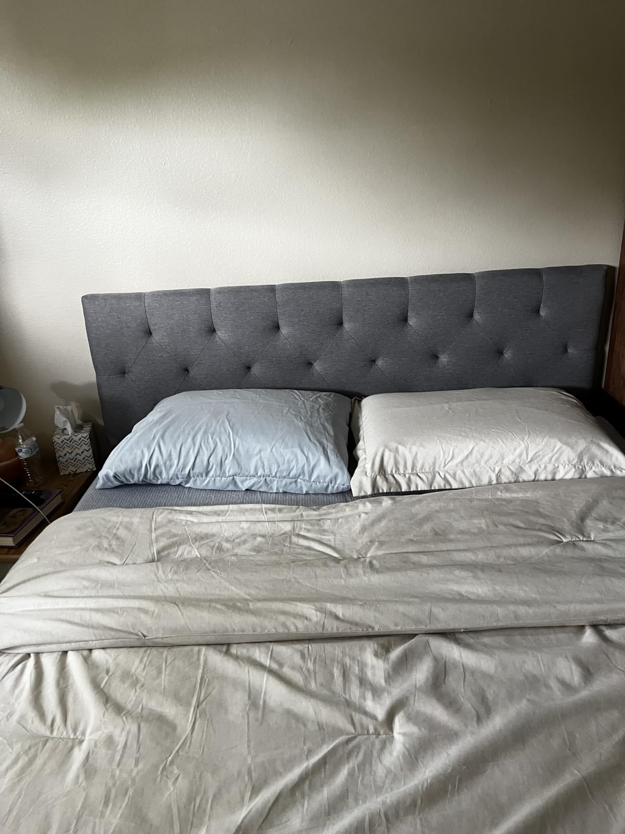 LUCID Mid-Rise Upholstered Headboard - Adjustable Height from 34