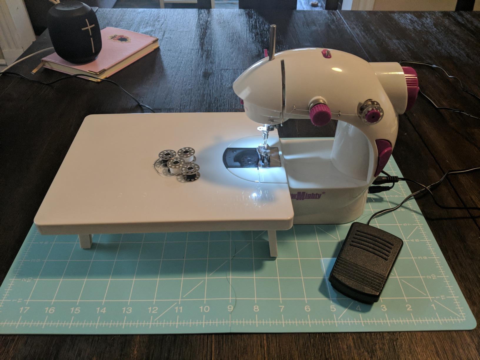 Mini Sewing Machine for Kids, Beginners, Travel & More- Portable, Battery Powered, use for Traveling, Quick Repairs, Small Projects & Children– Dual-Speed, AC & DC power, Foot Pedal & More - Customer Photo 1