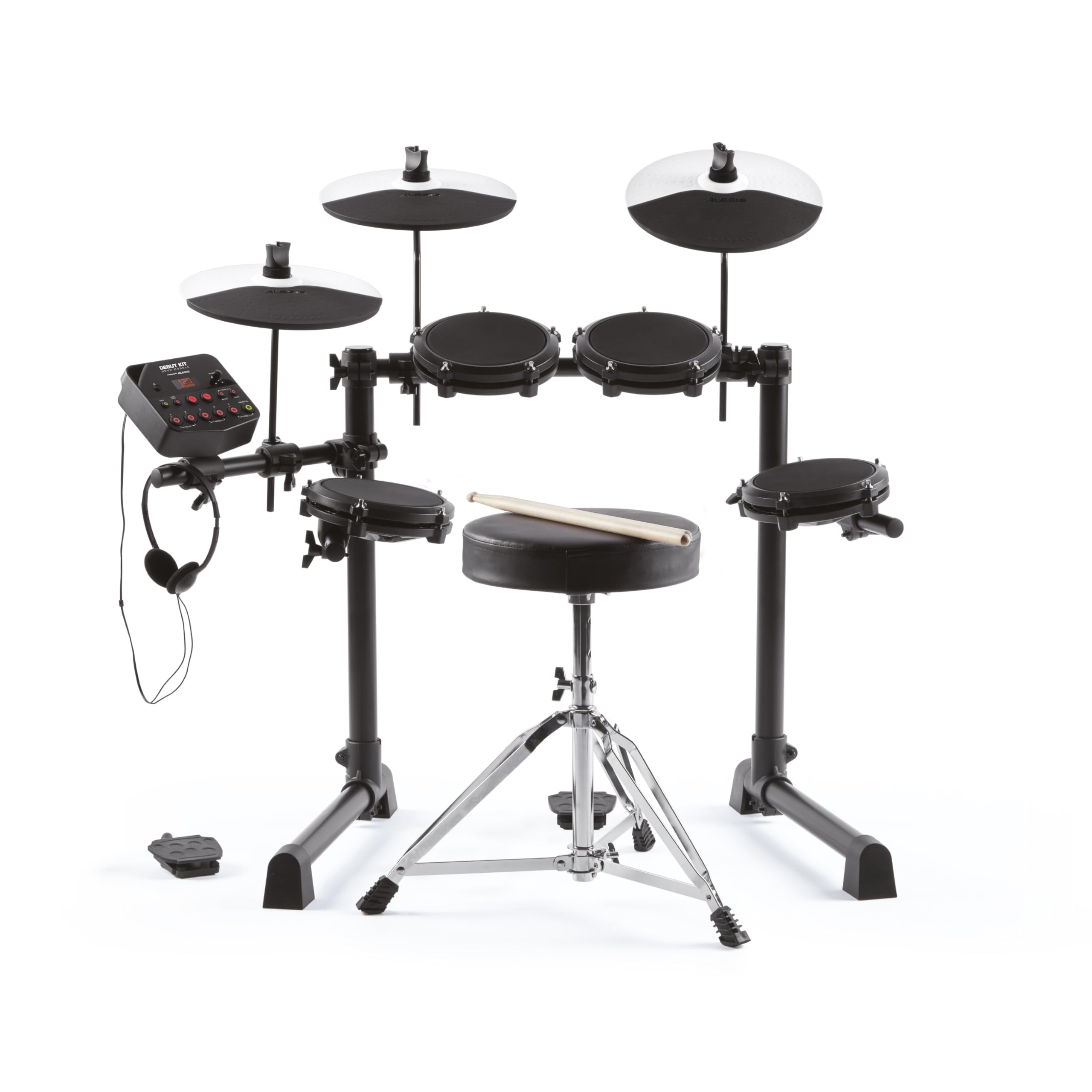 Alesis Drums Debut Kit – Electric Drum Kit with 4 Quiet Mesh Electronic Pads, 120 Sounds, Drum Sticks, Stool, Headphones, and Lessons - Customer Review Photo