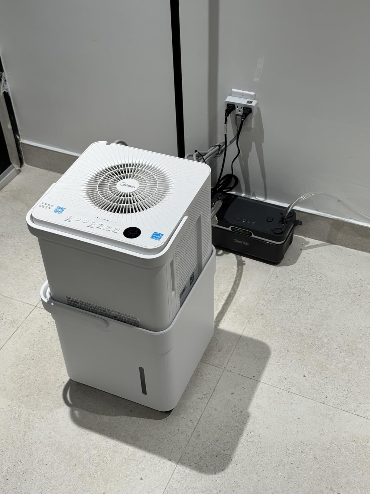 Midea Cube 50 Pint Dehumidifier for Basement and Rooms at Home for up to 4,500 Sq. Ft., Built-in Pump, Drain Hose Included, Smart Control, Works with Alexa (White), ENERGY STAR Most Efficient 2023 - Customer Photo 1