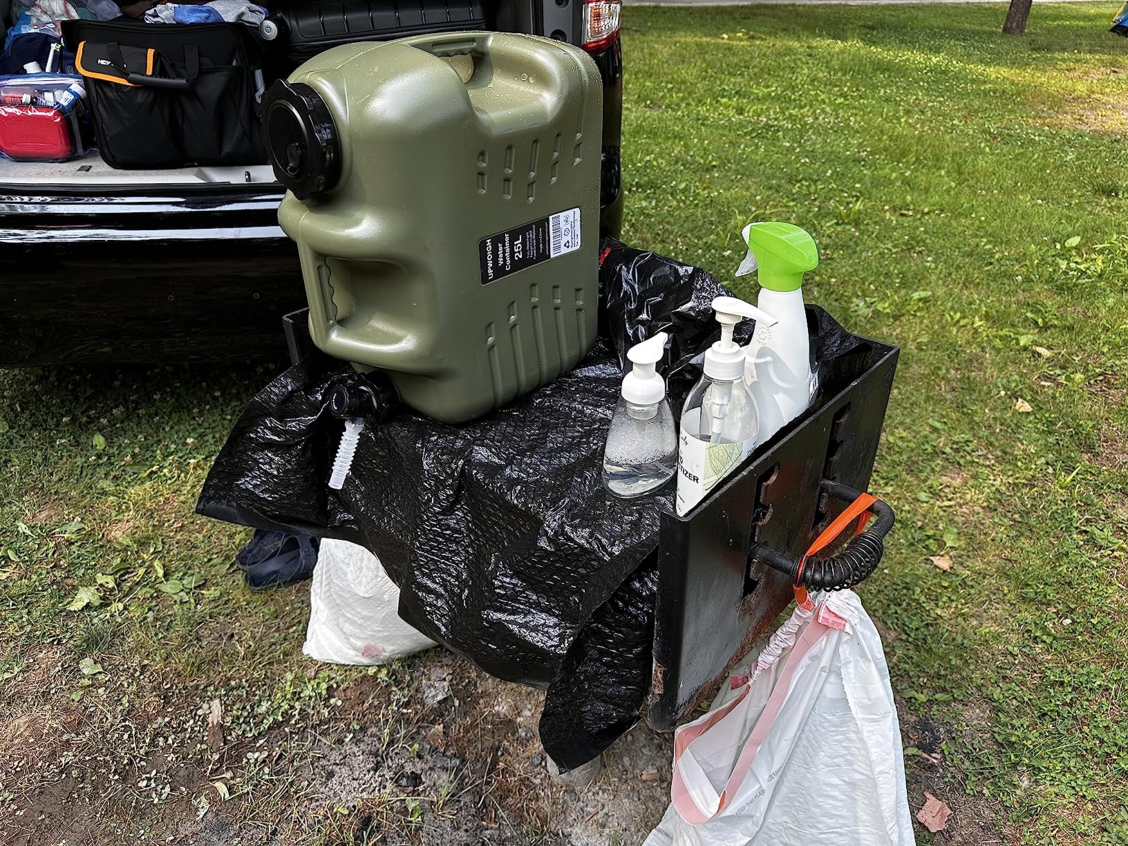 UPWOIGH 5 Gallon Water Jug, Camping Water Container, Truly No Leakage Water Storage with Spigot, Large Military Green Water Tank,BPA Free Portable Overlanding Gear for Outdoors,Hiking - Customer Photo 2