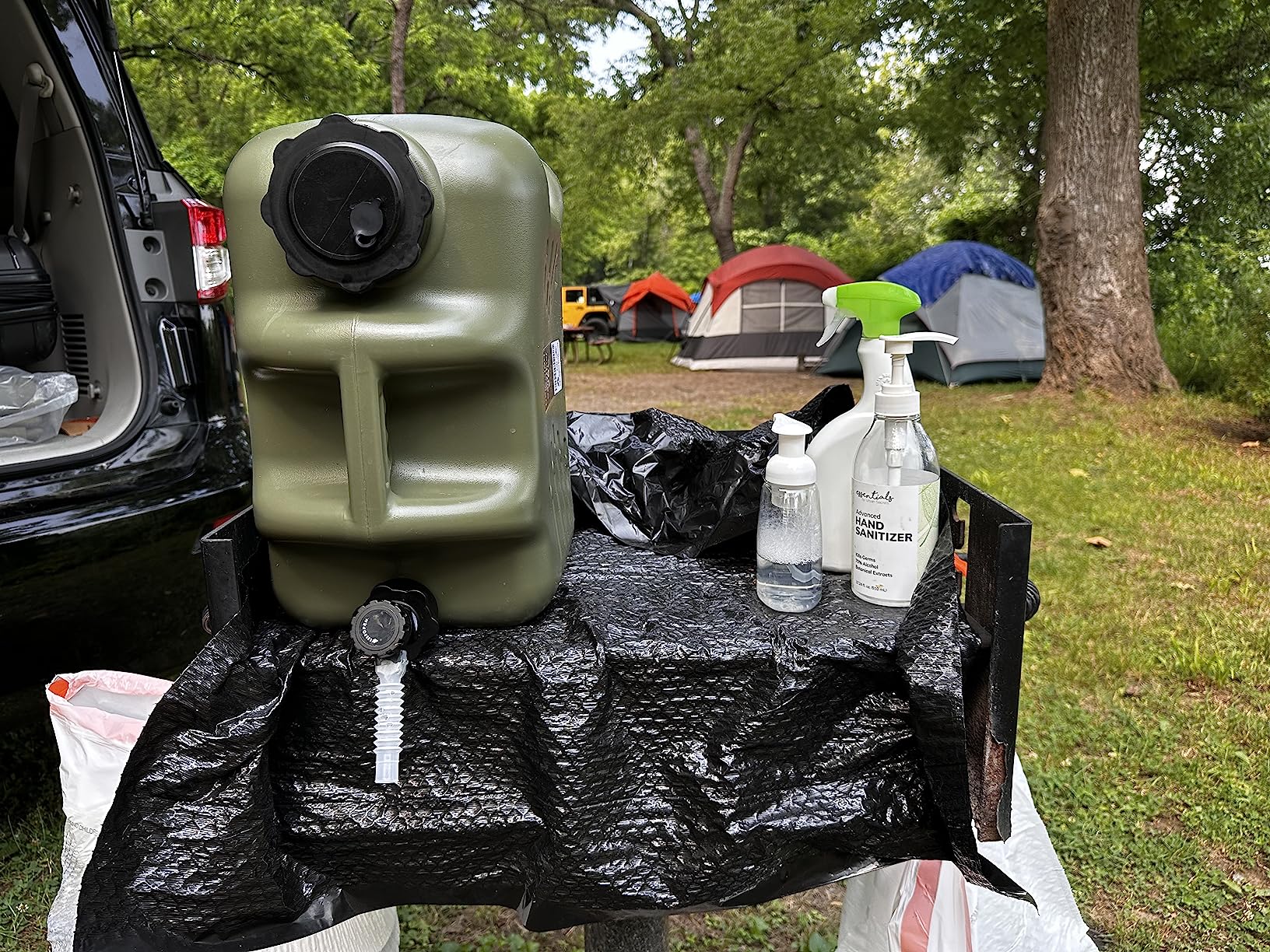 UPWOIGH 5 Gallon Water Jug, Camping Water Container, Truly No Leakage Water Storage with Spigot, Large Military Green Water Tank,BPA Free Portable Overlanding Gear for Outdoors,Hiking - Customer Photo 3
