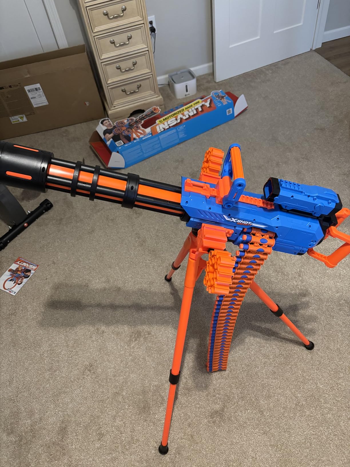 X-Shot Insanity Motorized Rage Fire by ZURU 72 Darts, Air Pocket Technology Darts, Dart Storage, Tripod & Scope, Outdoor Toy for Boys, Girls, Teens, Adults - Customer Photo 1