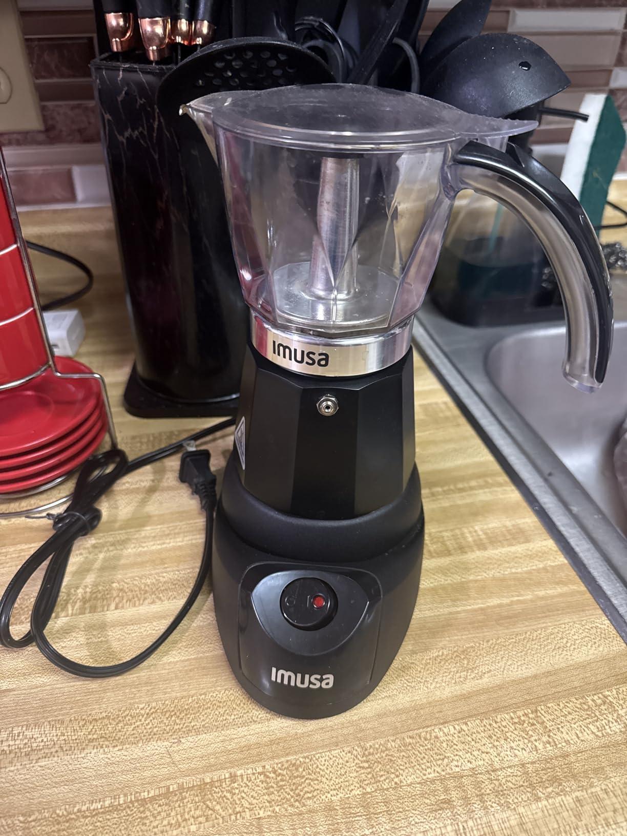 Imusa 3 or 2cup Electric Espresso Maker, Teal - Customer Photo 1