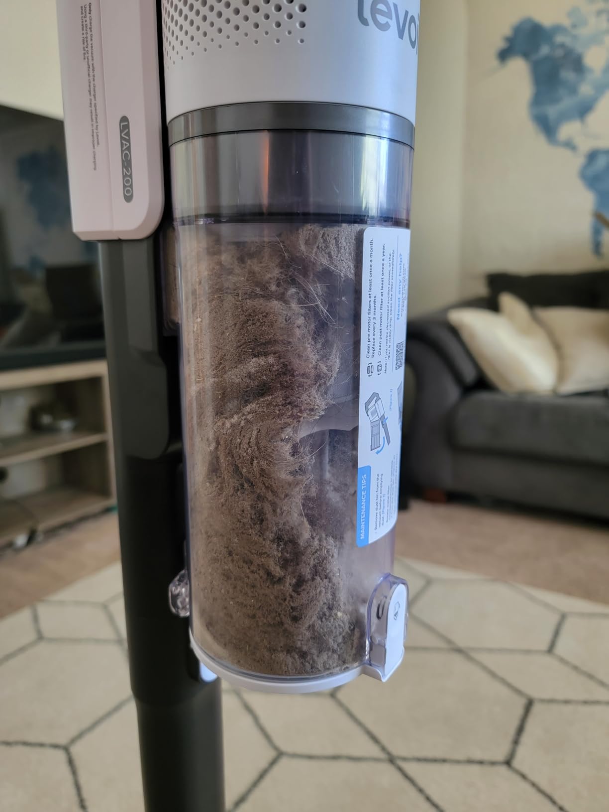 LEVOIT Cordless Vacuum Cleaner, Stick Vac with Tangle-Resistant Design, Up to 50 Minutes, Powerful Suction, Rechargeable, Lightweight, and Versatile for Carpet, Hard Floor, Pet Hair, LVAC-200 - Customer Photo 2