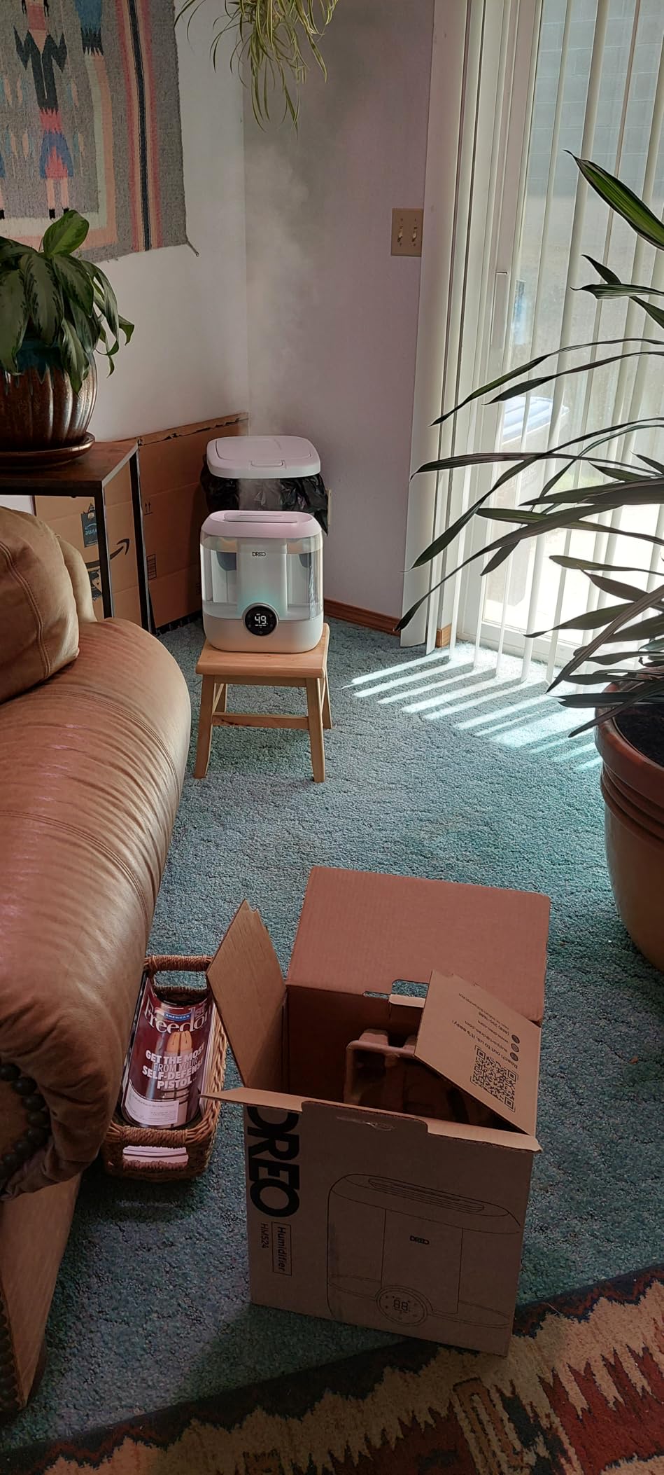 Dreo 6L Top Fill Humidifiers for Bedroom, 60H Runtime Supersized Cool Mist Humidifier for Large Room, 28 dB Quiet Baby Air Humidifiers for Nursery, Plants, Indoor, Night Light, LED Display, Ultrasonic - Customer Photo 2