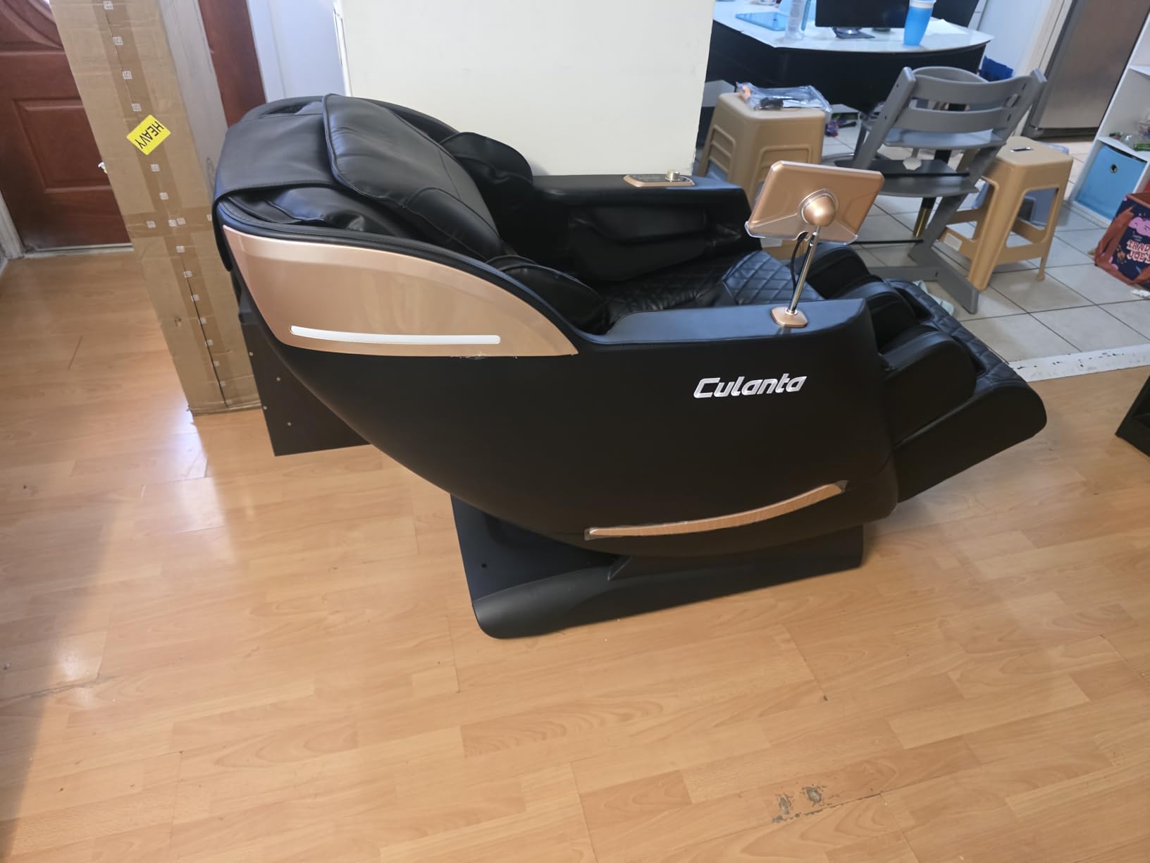Culanta Massage Chair Full Body, Zero Gravity SL-Track Shiatsu Massage Recliner Chair with Body Scan, Airbags, Foot Rollers, Deep Yoga Stretch, Heating (U1-Black) - Customer Photo 2