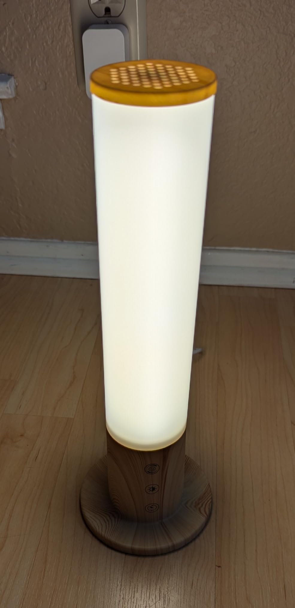 Happy Light Therapy Lamp 10000 Lux - UV Free LED with 3 Brightness Settings, Timer, Memory Function - Compact Sunlight Simulation for Mood & Energy - Customer Photo 2