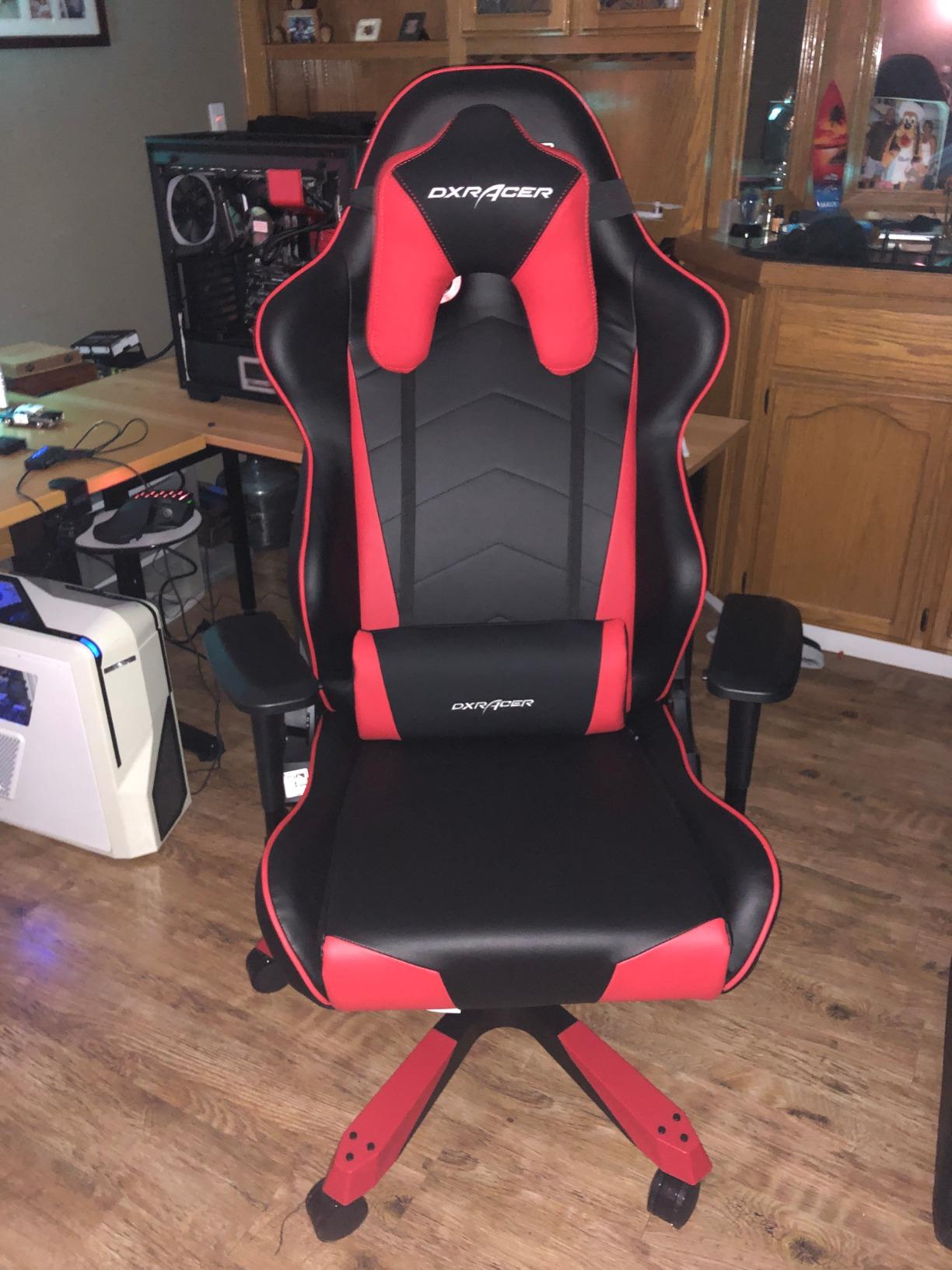 DXRacer Tank XXL Ergonomic Video Gaming Chair for Adults, Office Reclining Computer Chair with Magnetic Head Pillow and Lumbar Support, Racing Style Height Adjustable (EPU Leatherette, Black) - Customer Photo 1