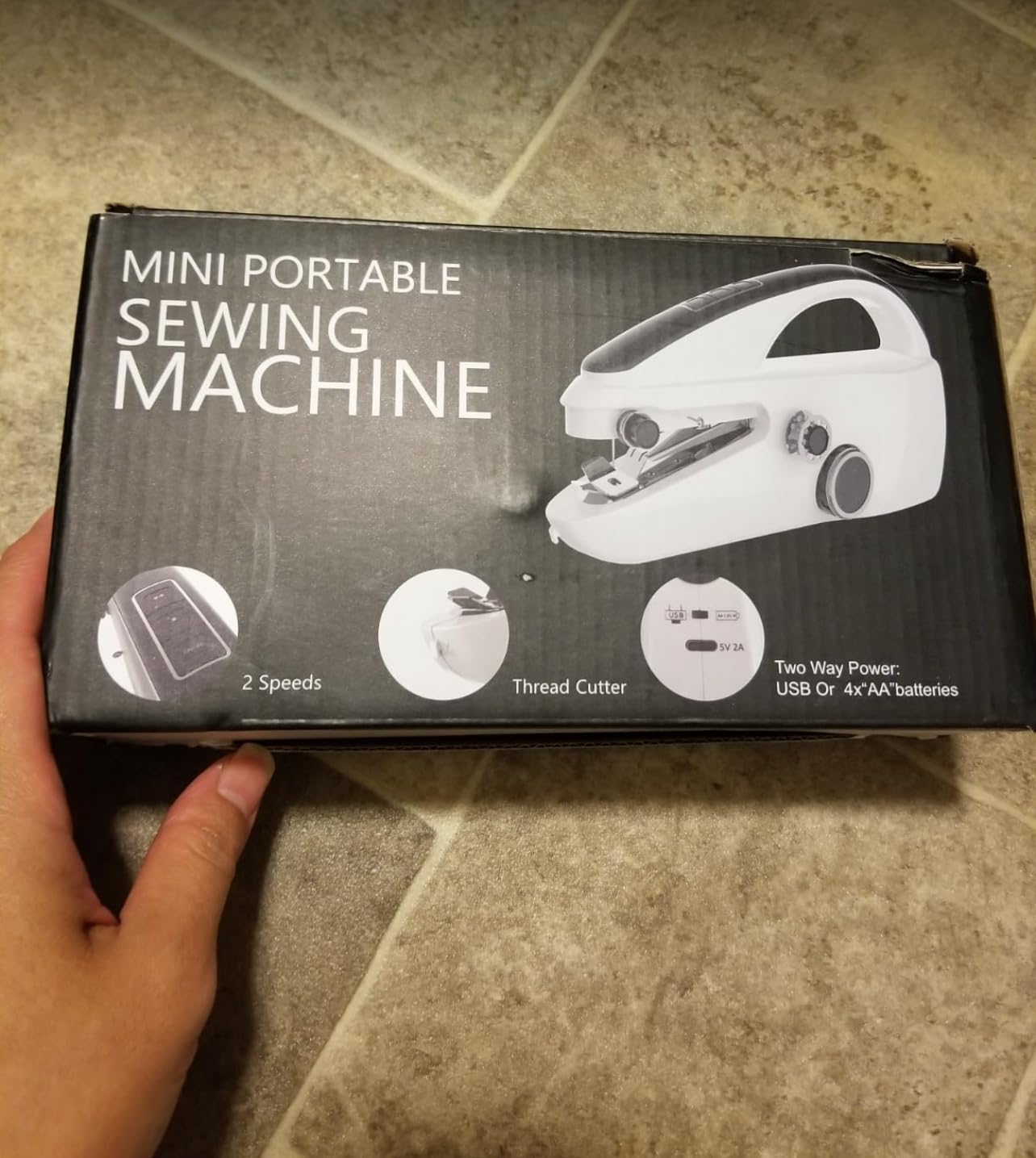 Handheld Sewing Machine Cordless – Portable Mini Handheld Sewer, Pocket Sewing Machine for Quick Repairs, Handy Stitch, Travel Stitch Sew Quick, Home & DIY Fabric - Customer Photo 2